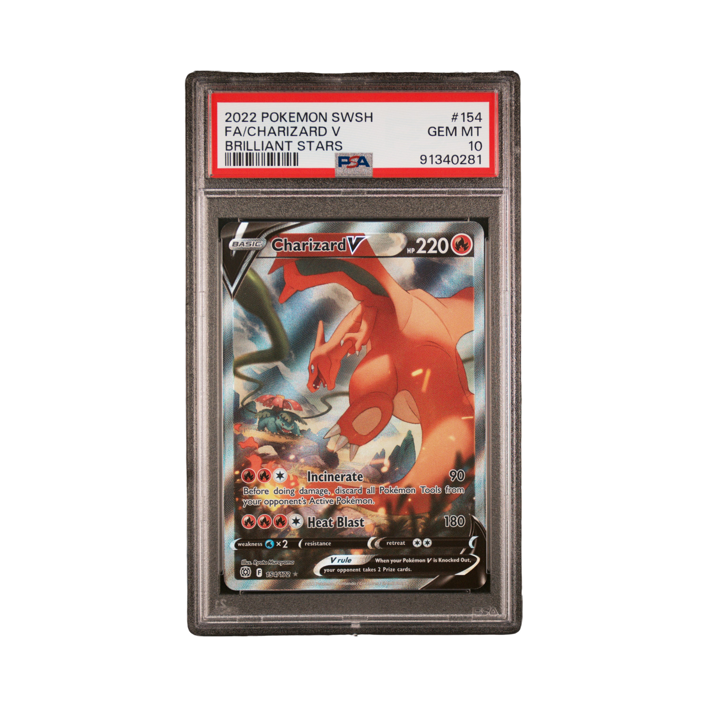 2022 Pokemon SWSH FA/Charizard V Brilliant Stars #154 PSA 10