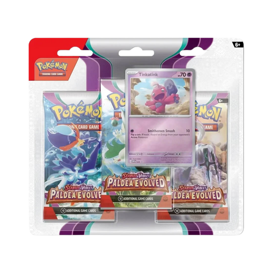 Paldea Evolved 3 Pack Blister [Tinkatink]