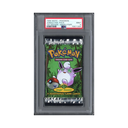 1999 WOTC-Pokemon Jungle Foil Pack 1st Edition Wigglytuff PSA 9