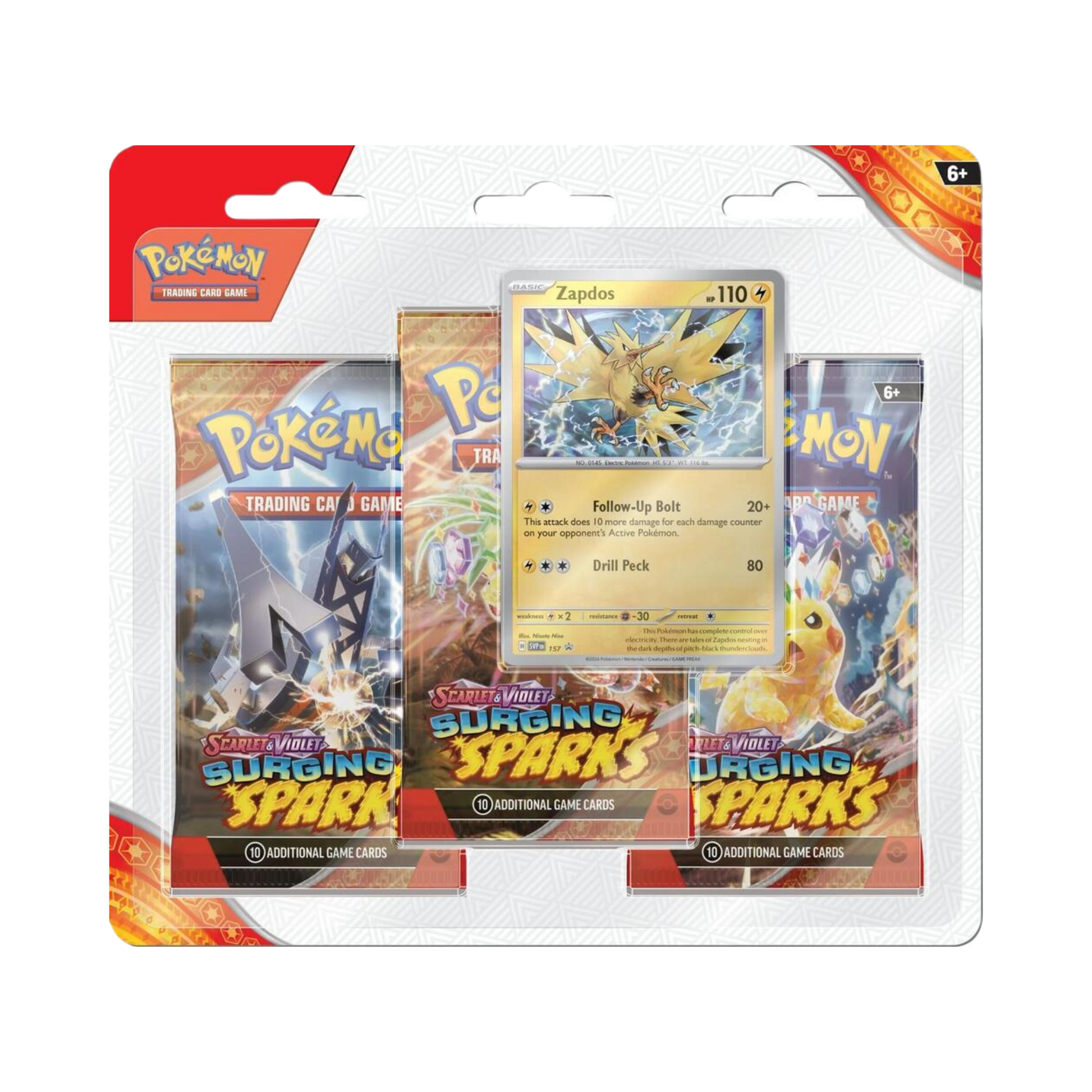 Surging Sparks 3-pack Blister [Zapdos]