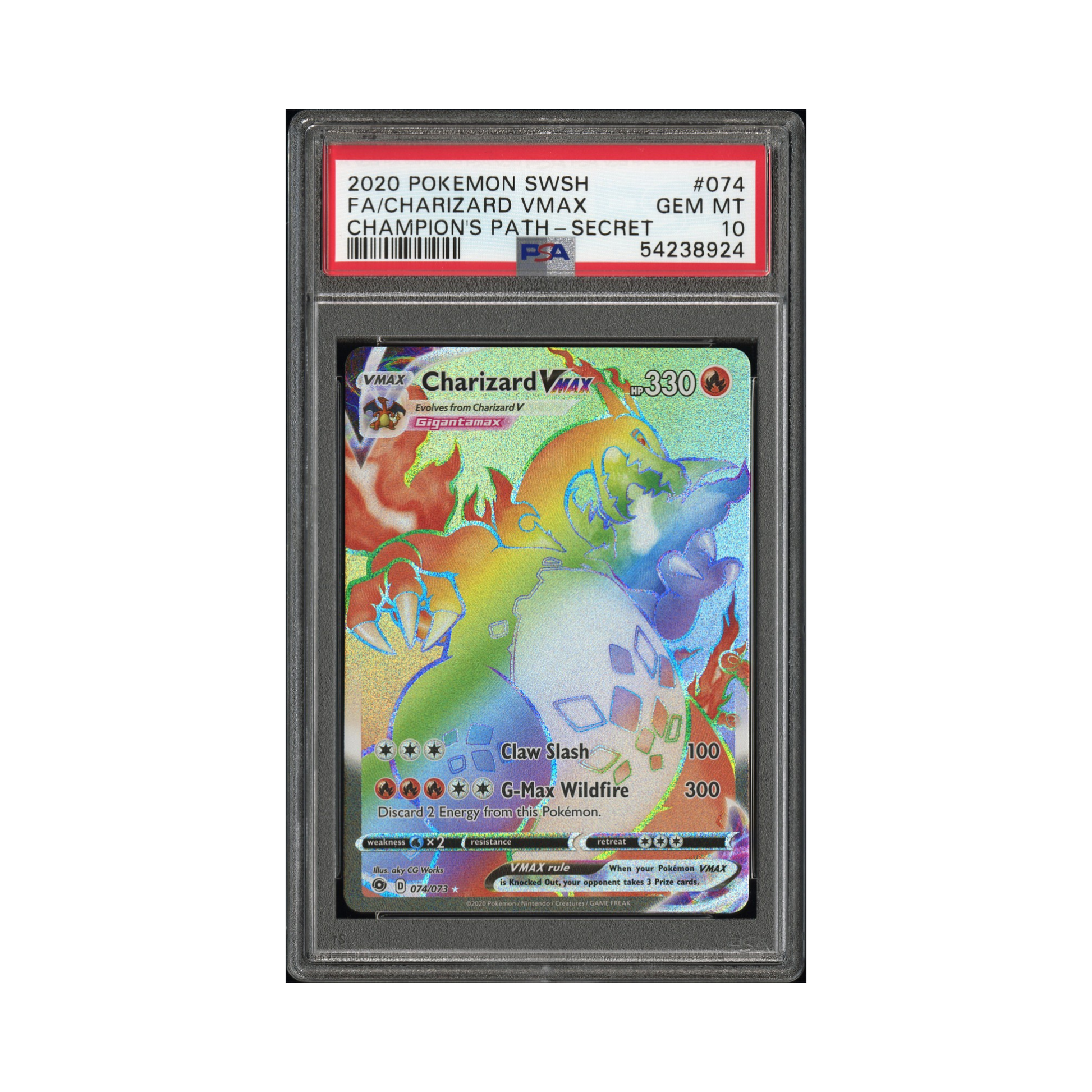 2020 Pokemon SWSH FA/Charizard VMAX Champion's Path-Secret #074